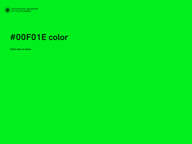 #00F01E color image