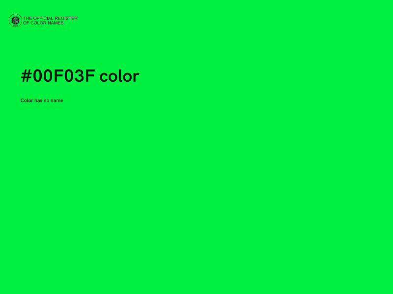 #00F03F color image