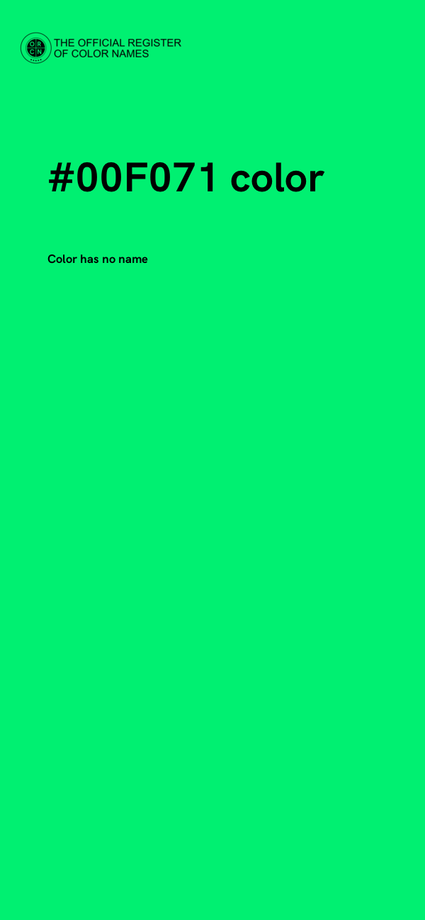 #00F071 color image