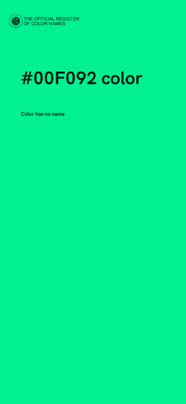 #00F092 color image