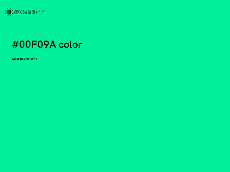 #00F09A color image