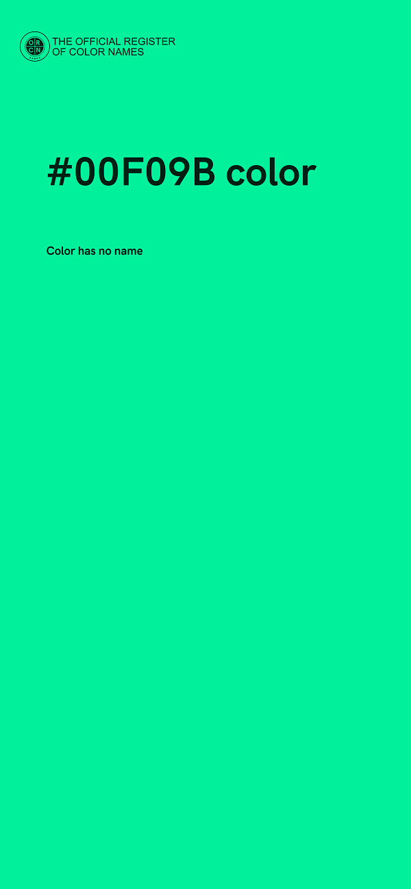 #00F09B color image