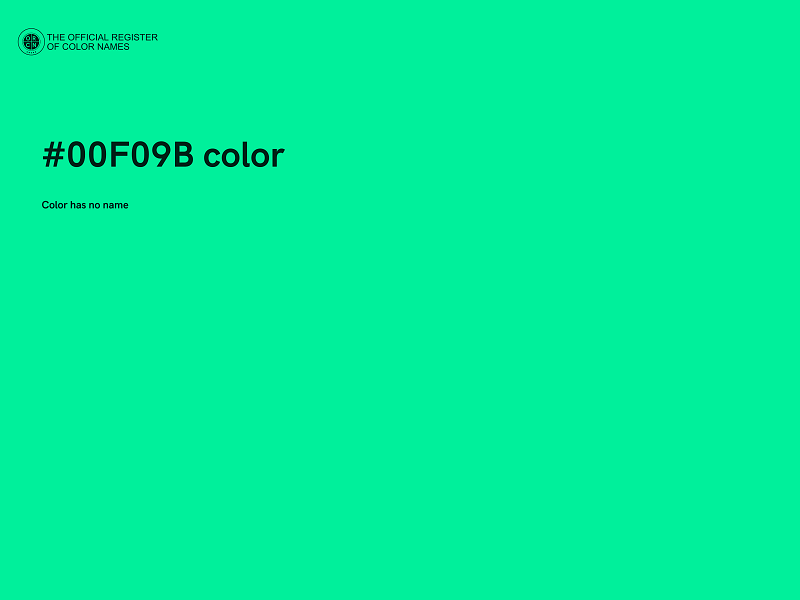#00F09B color image