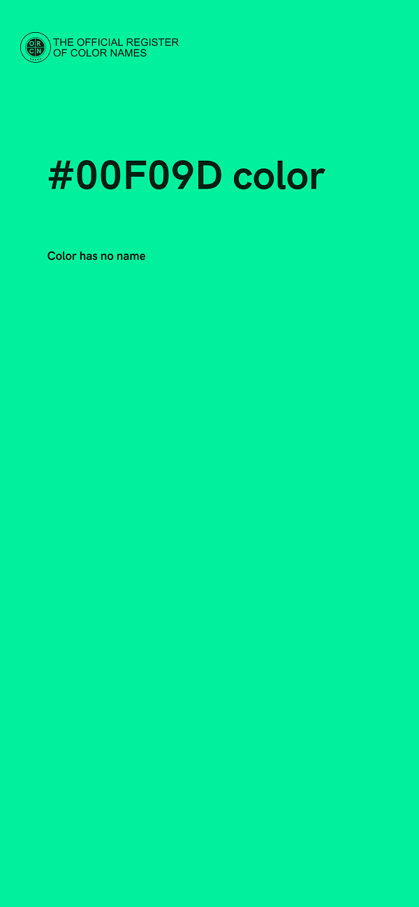 #00F09D color image