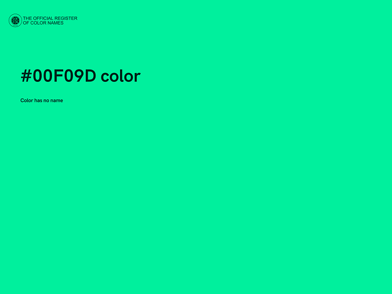 #00F09D color image