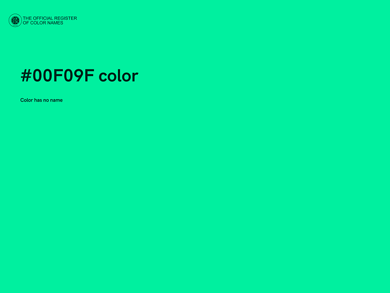 #00F09F color image