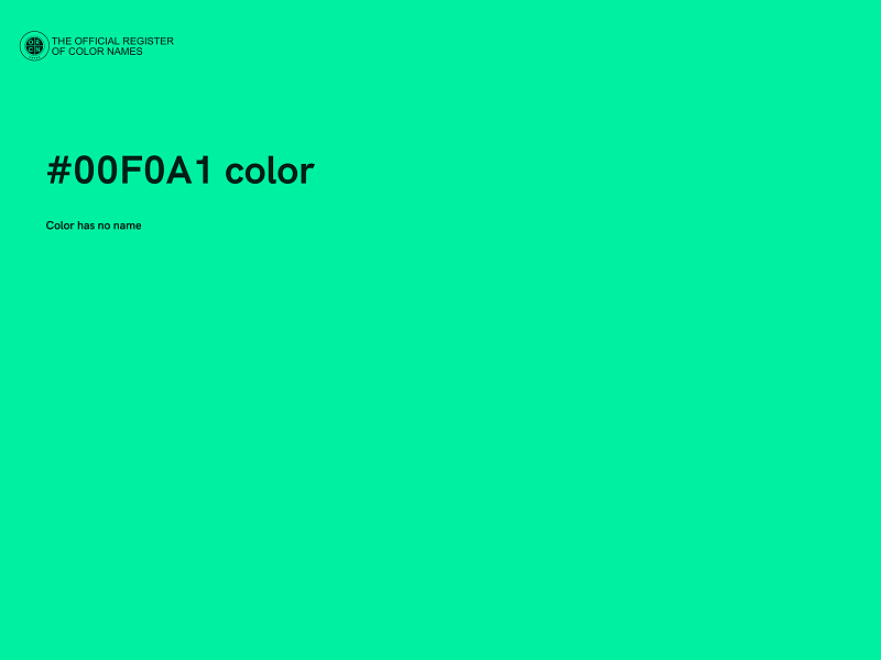 #00F0A1 color image