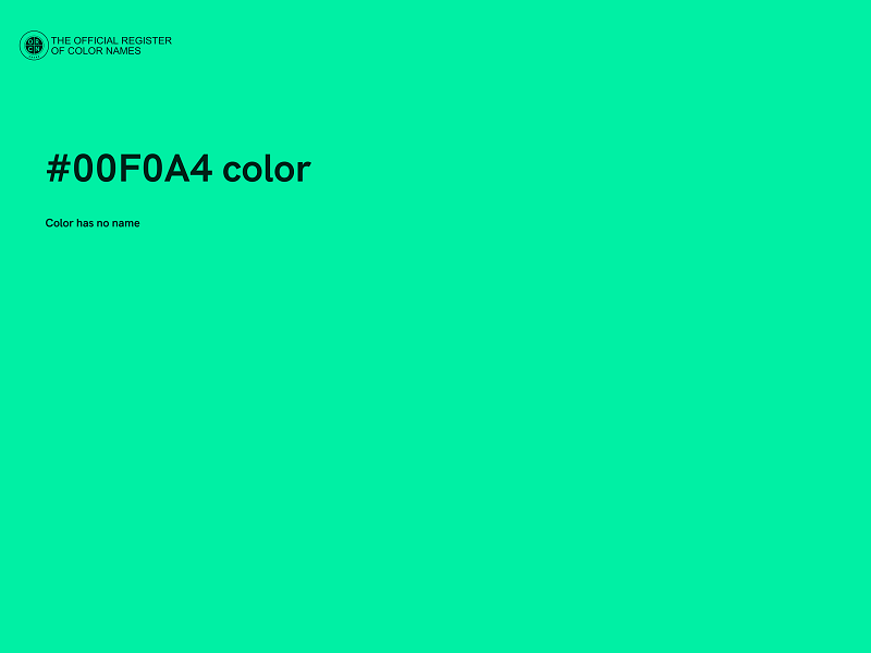 #00F0A4 color image