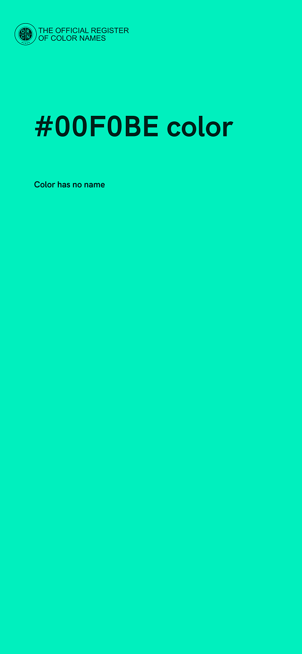 #00F0BE color image