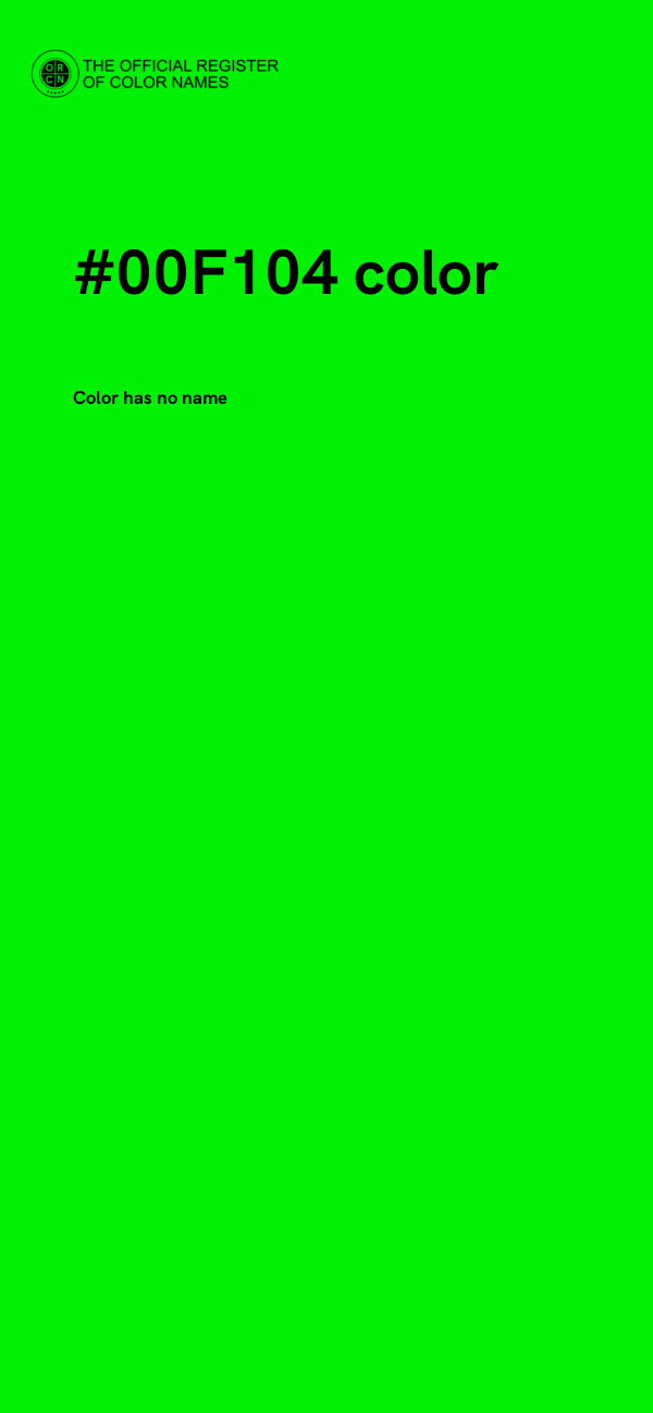#00F104 color image