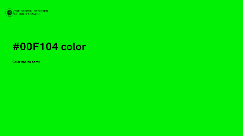 #00F104 color image