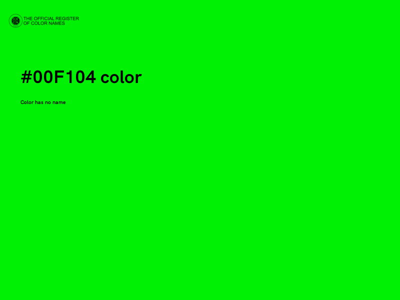 #00F104 color image
