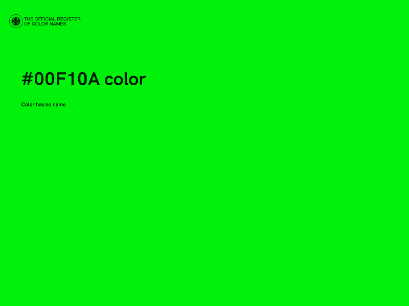 #00F10A color image