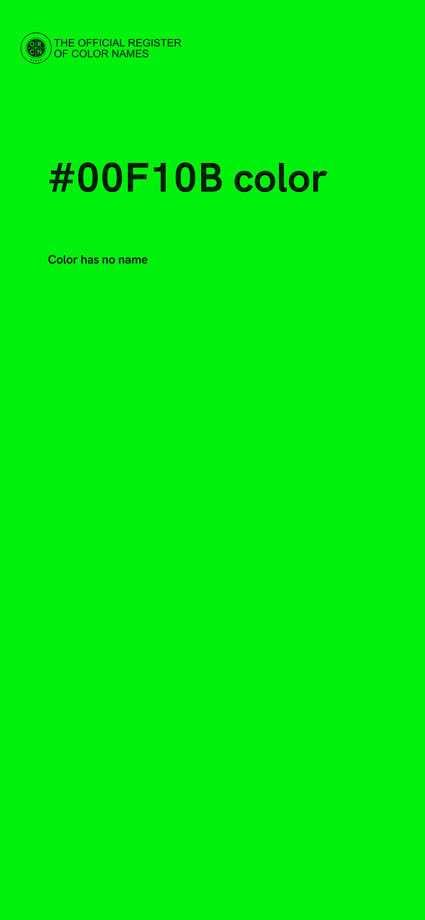 #00F10B color image