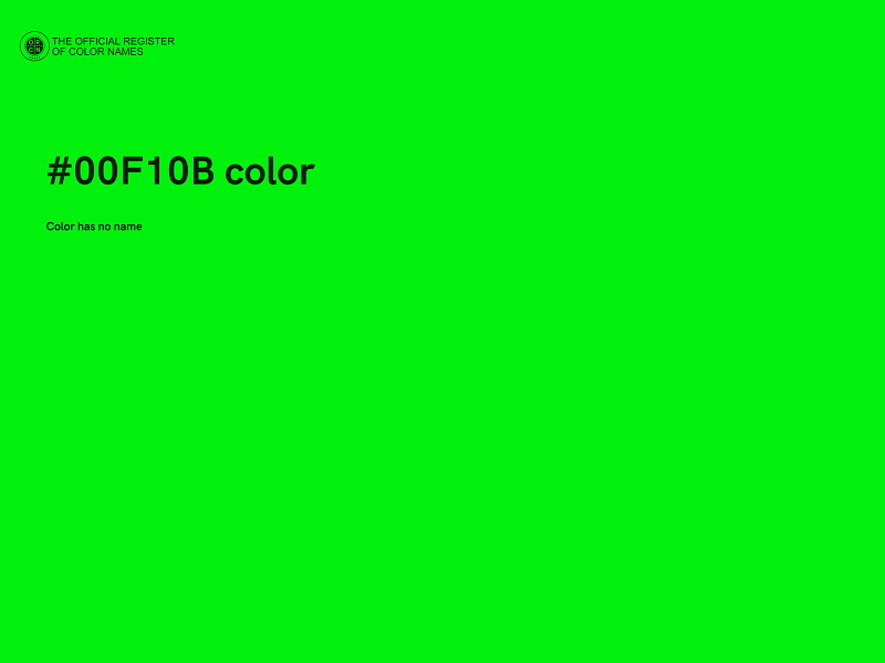 #00F10B color image