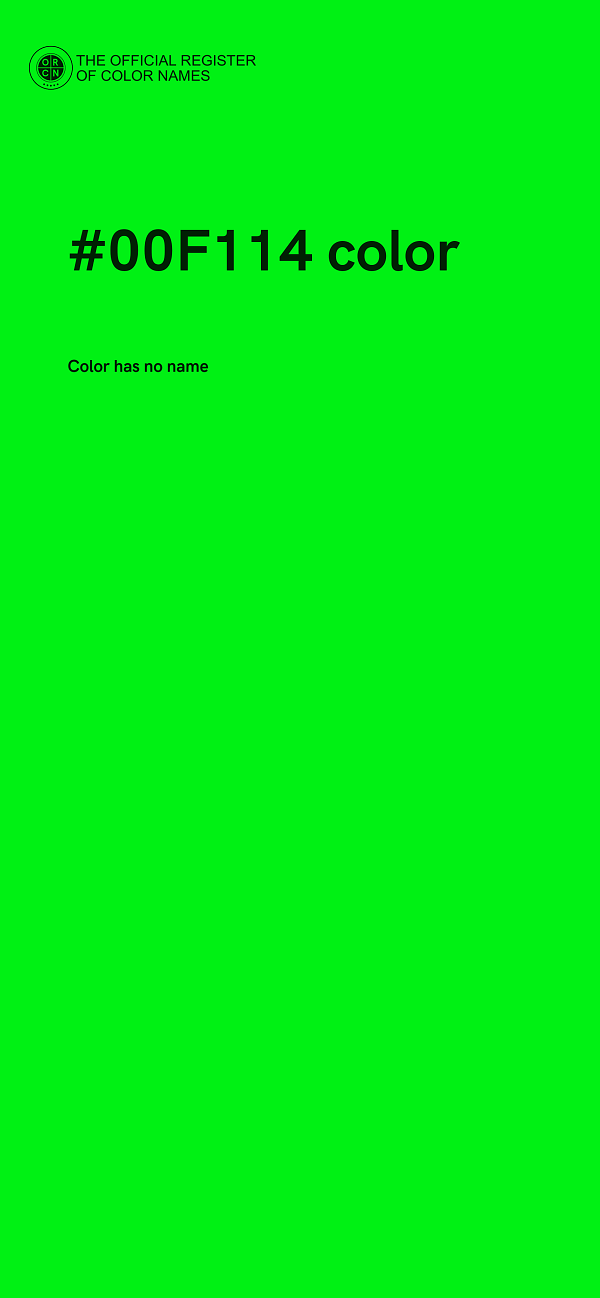 #00F114 color image