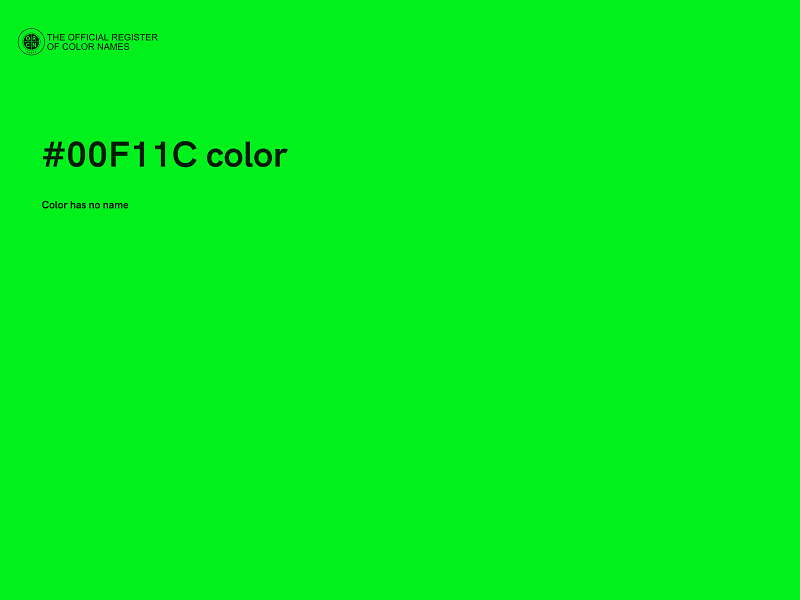 #00F11C color image