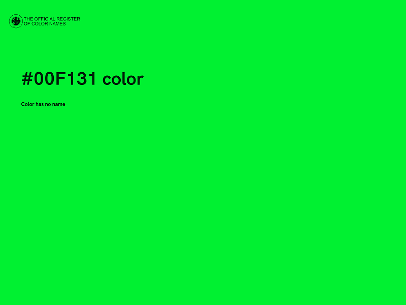 #00F131 color image