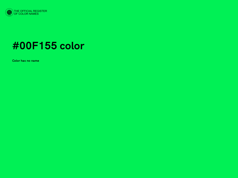 #00F155 color image
