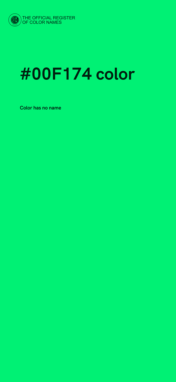 #00F174 color image