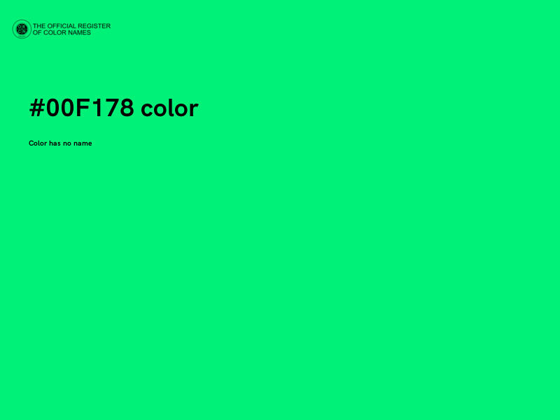 #00F178 color image