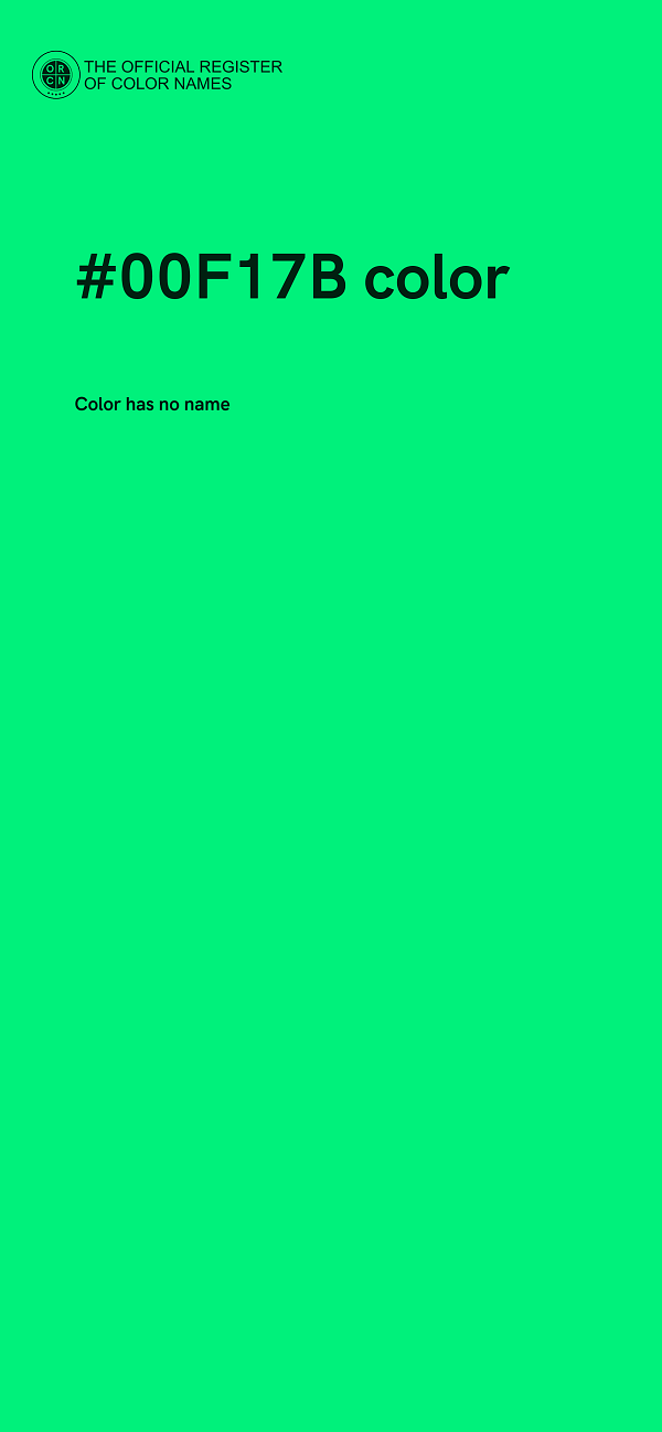 #00F17B color image