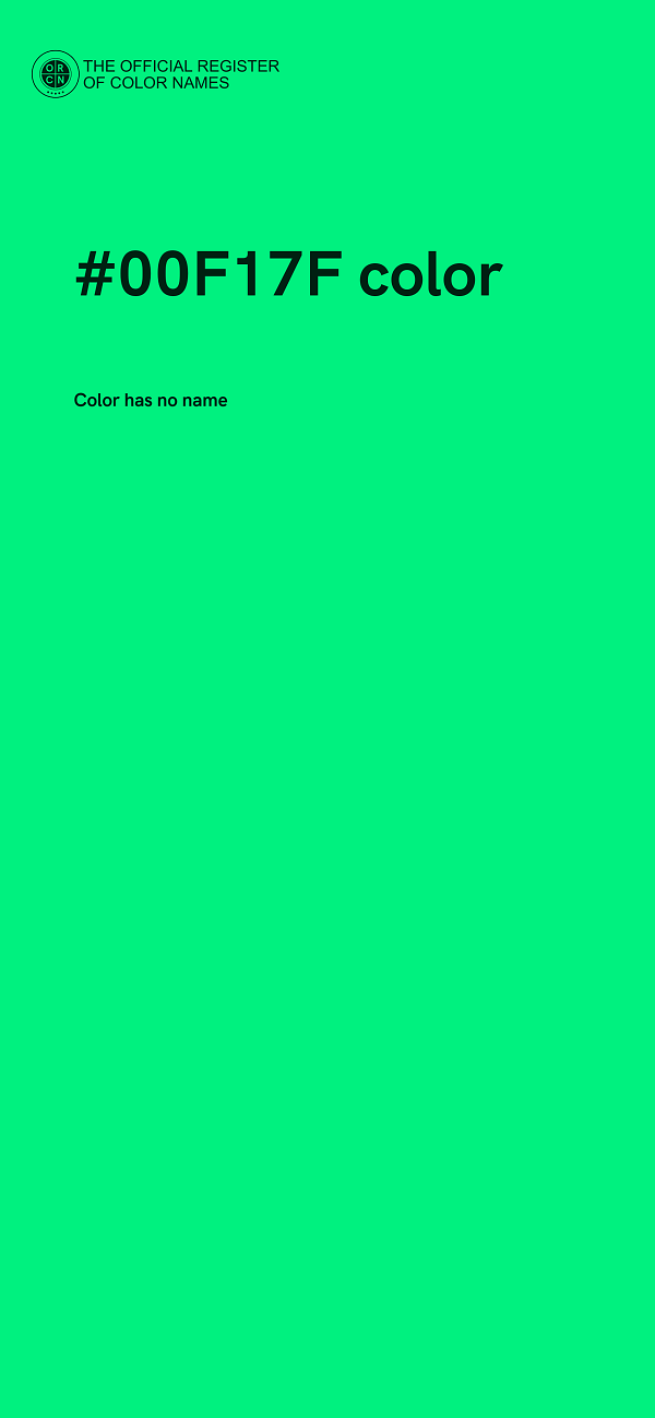 #00F17F color image