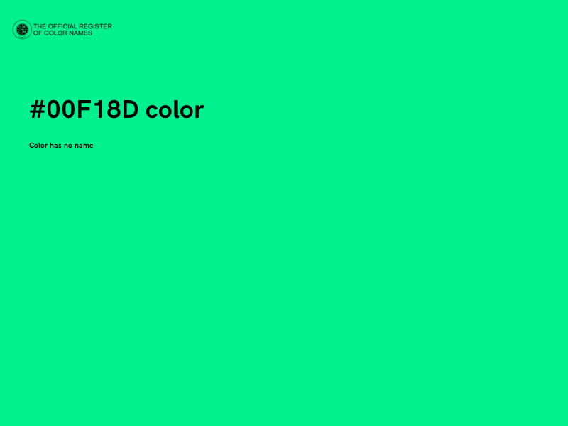 #00F18D color image