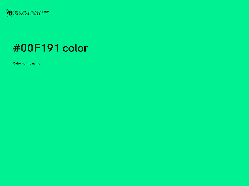 #00F191 color image