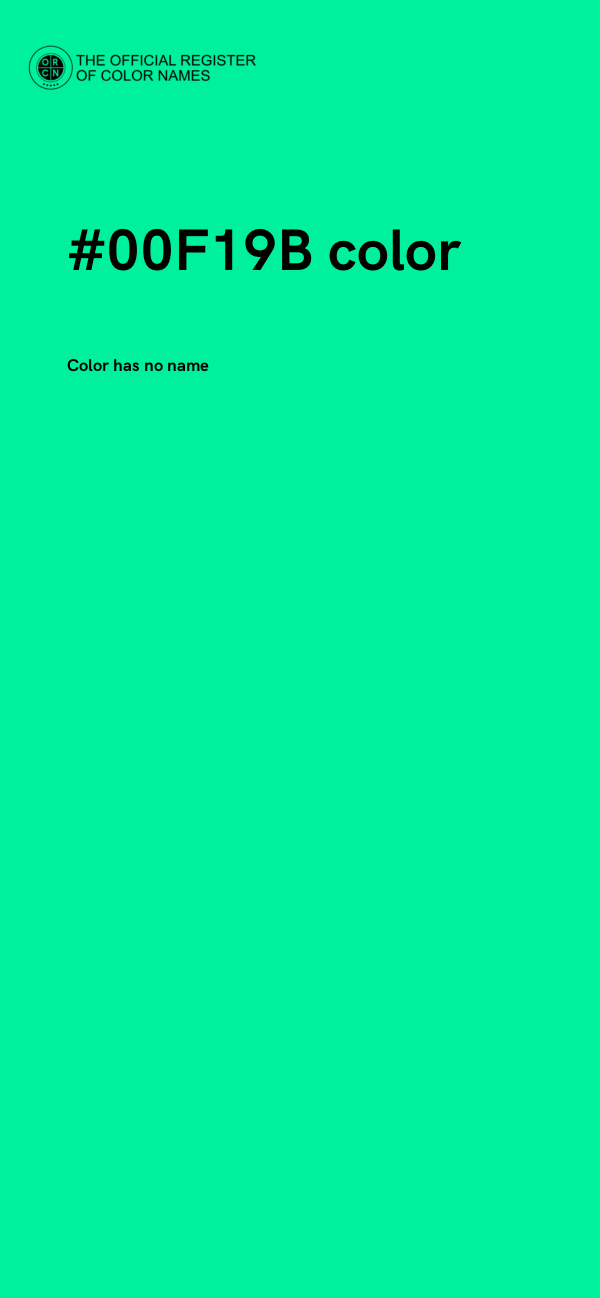 #00F19B color image
