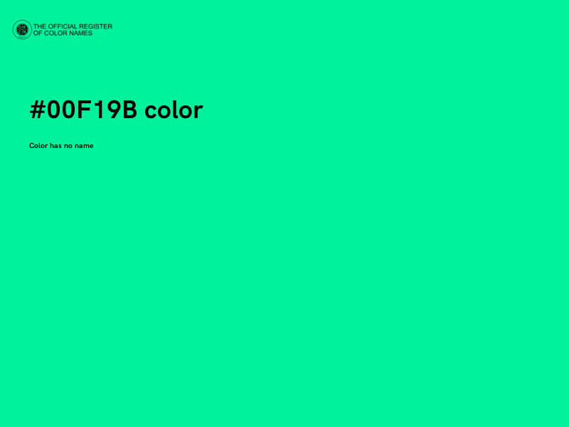 #00F19B color image