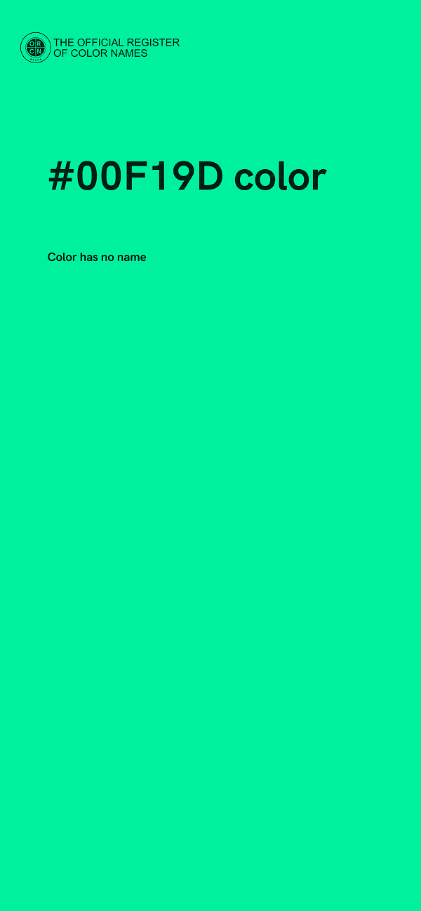 #00F19D color image