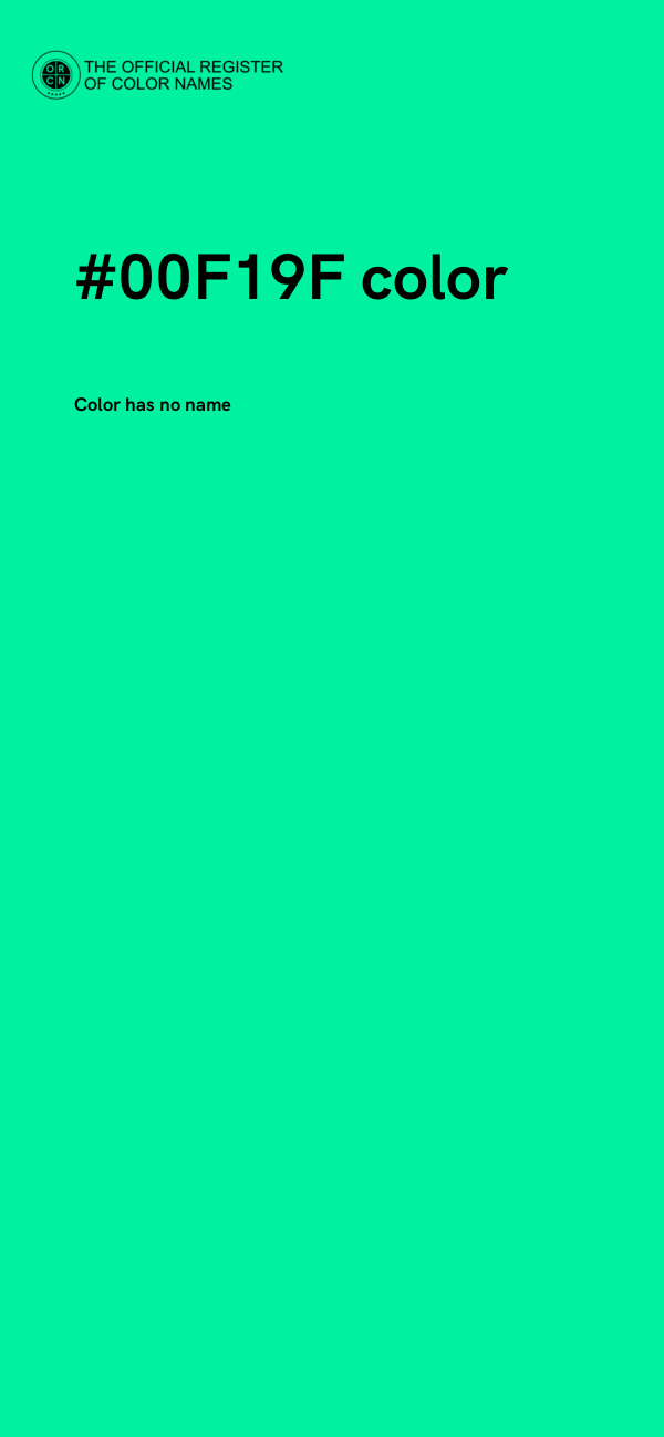 #00F19F color image