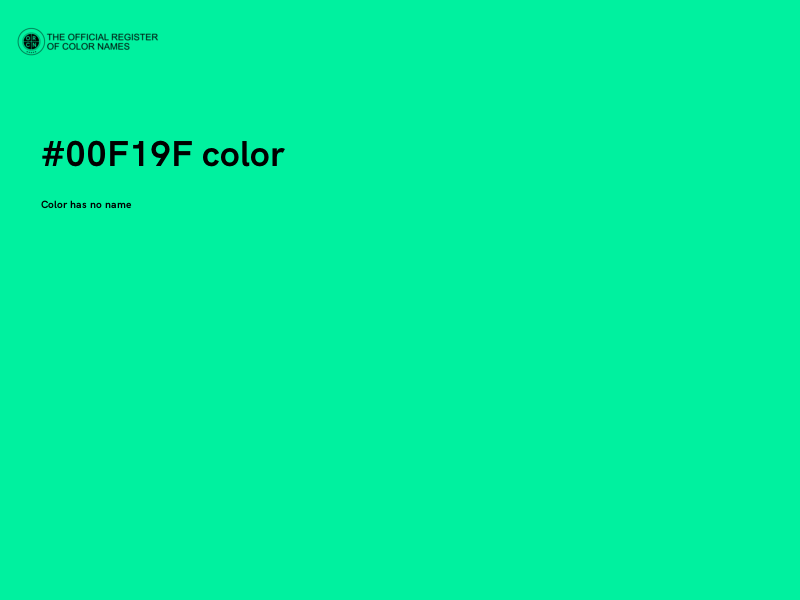 #00F19F color image