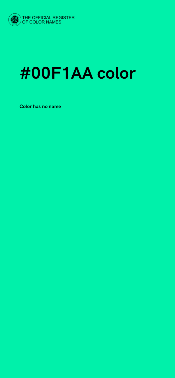 #00F1AA color image