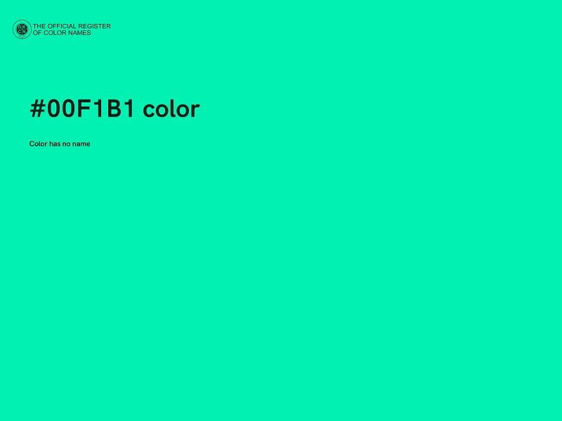 #00F1B1 color image