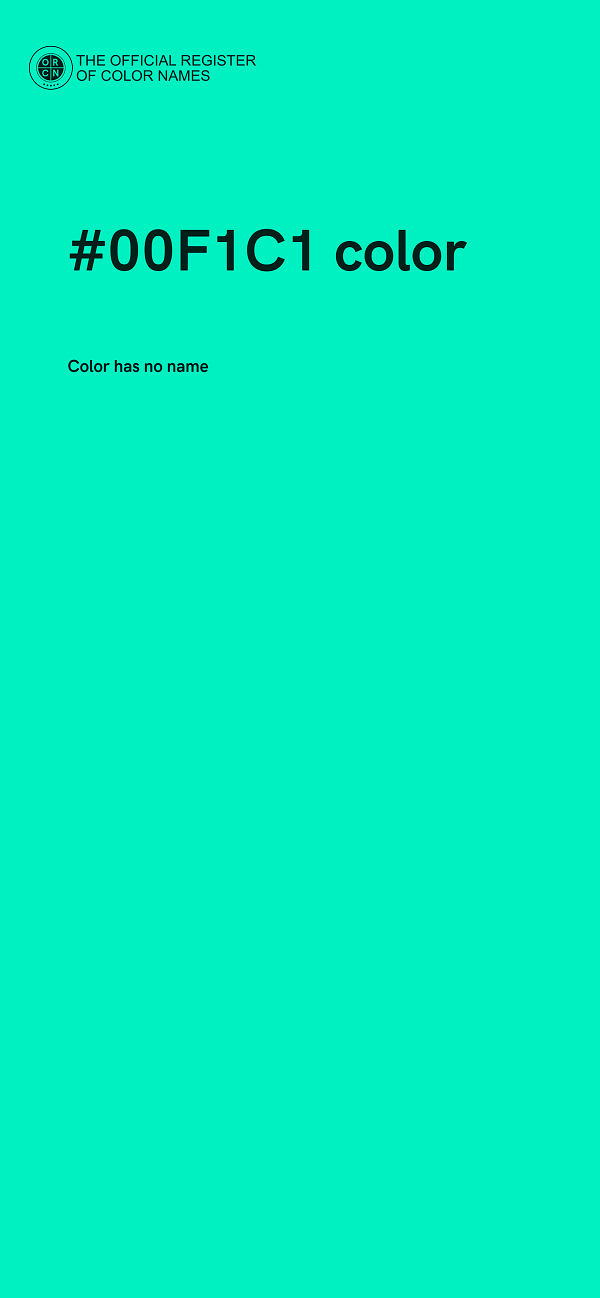 #00F1C1 color image