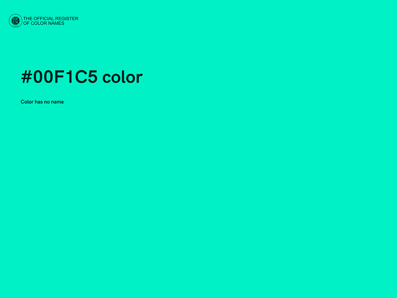 #00F1C5 color image