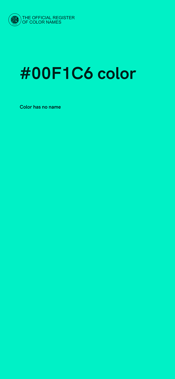 #00F1C6 color image