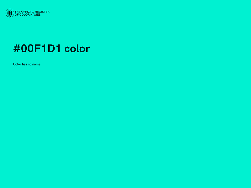 #00F1D1 color image