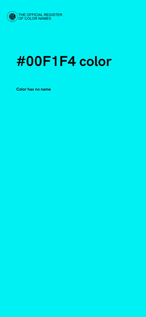 #00F1F4 color image