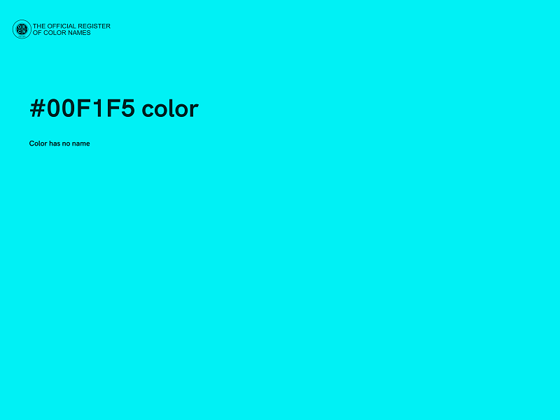 #00F1F5 color image