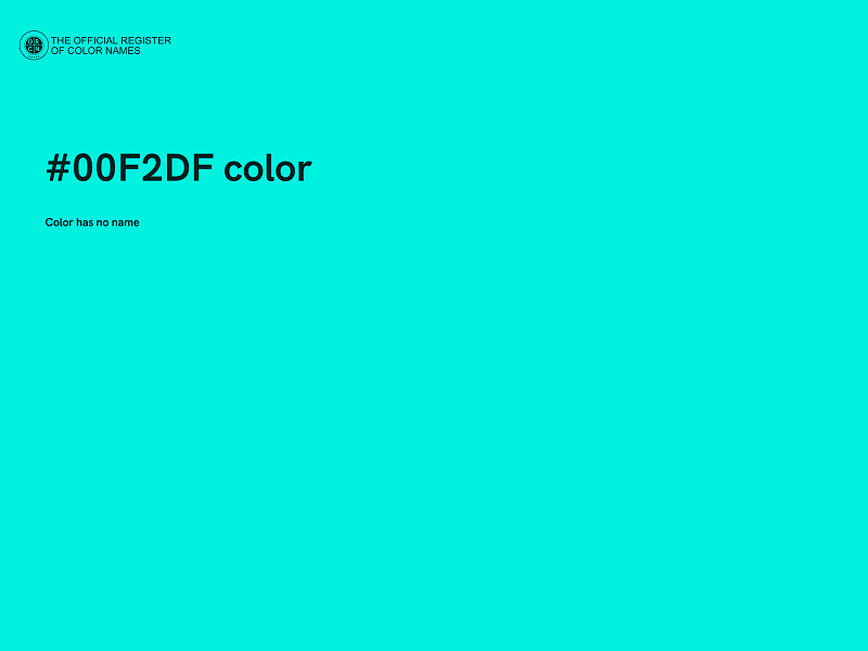 #00F2DF color image