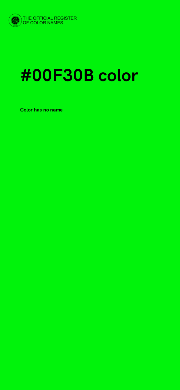 #00F30B color image