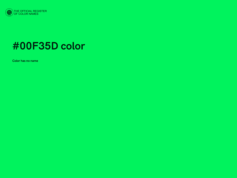 #00F35D color image