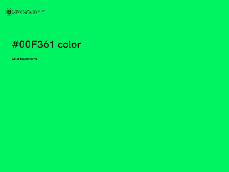 #00F361 color image