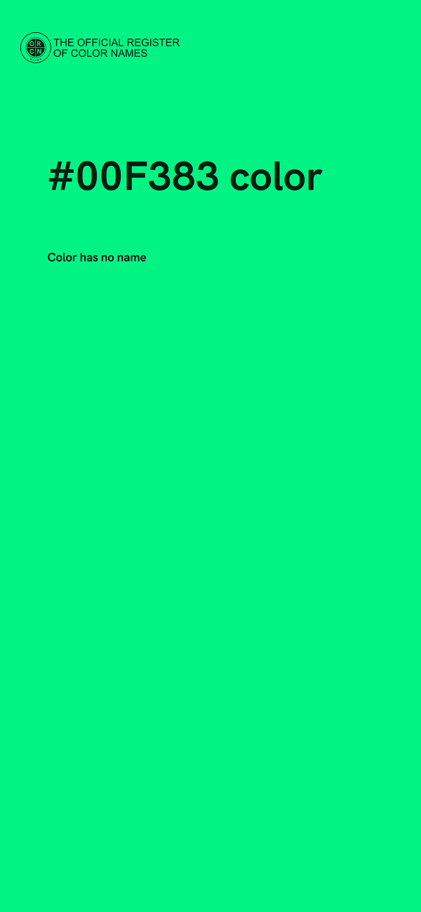 #00F383 color image