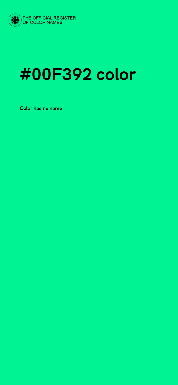 #00F392 color image