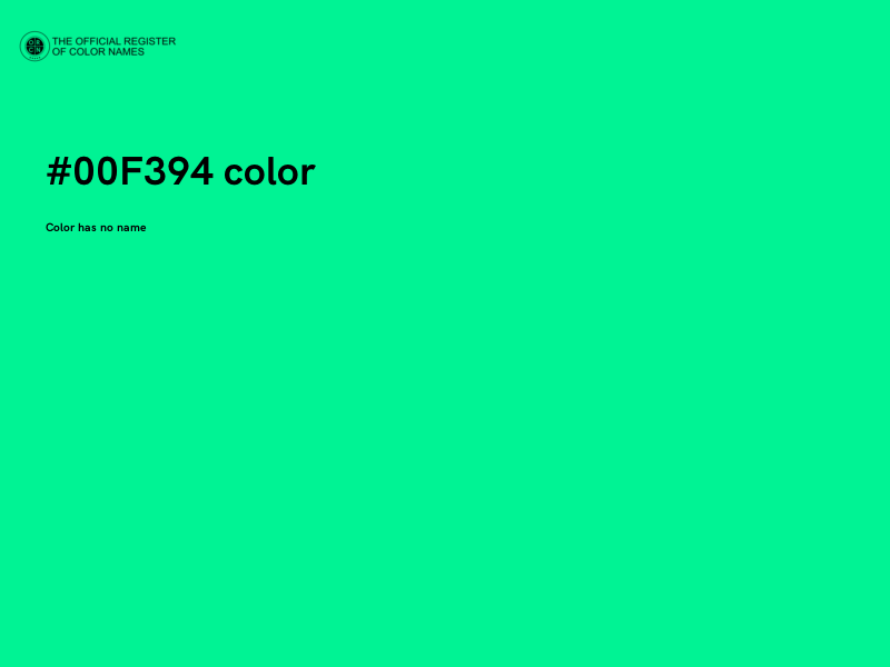 #00F394 color image