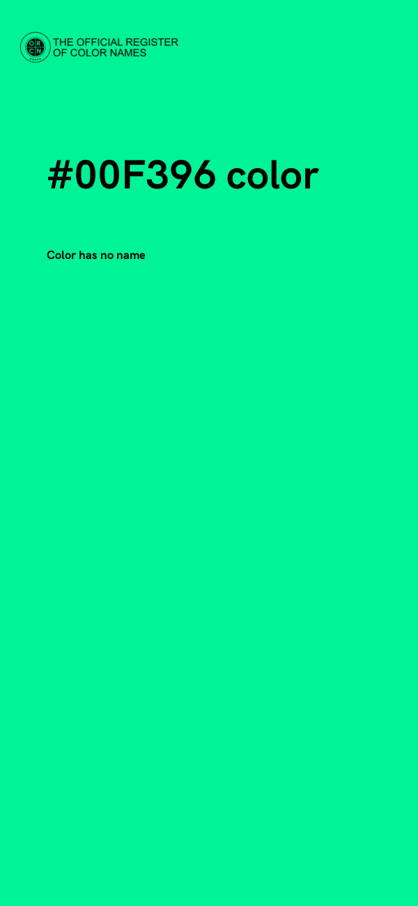 #00F396 color image